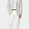 Suitsupply Blazers*Blazer Havana coupe Tailored gris clair à carreaux