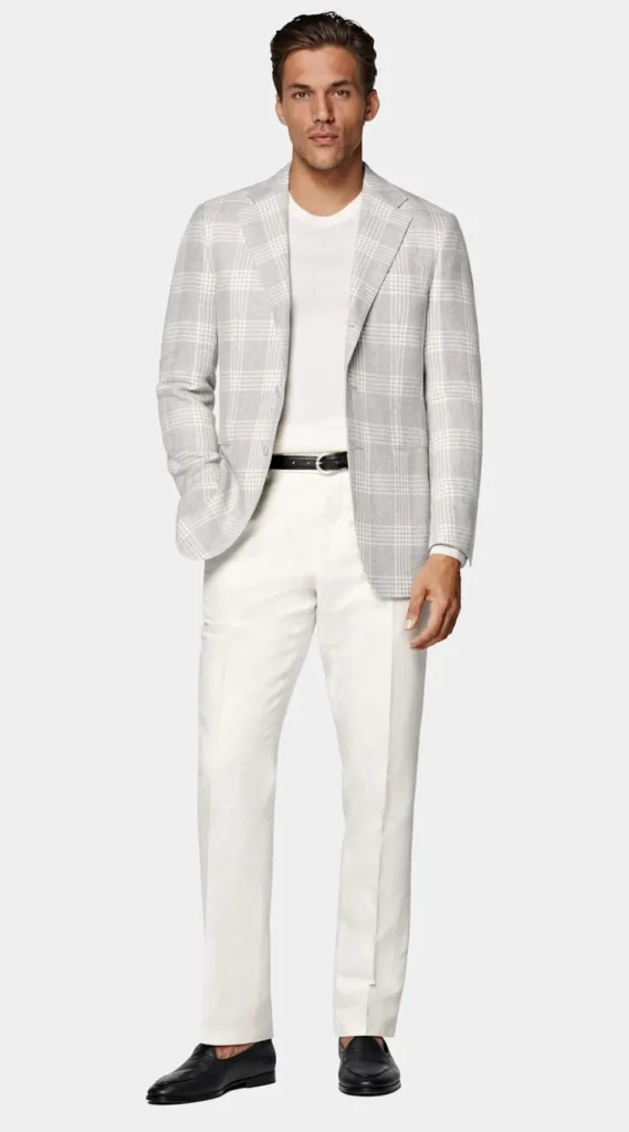 Suitsupply Blazers*Blazer Havana coupe Tailored gris clair à carreaux