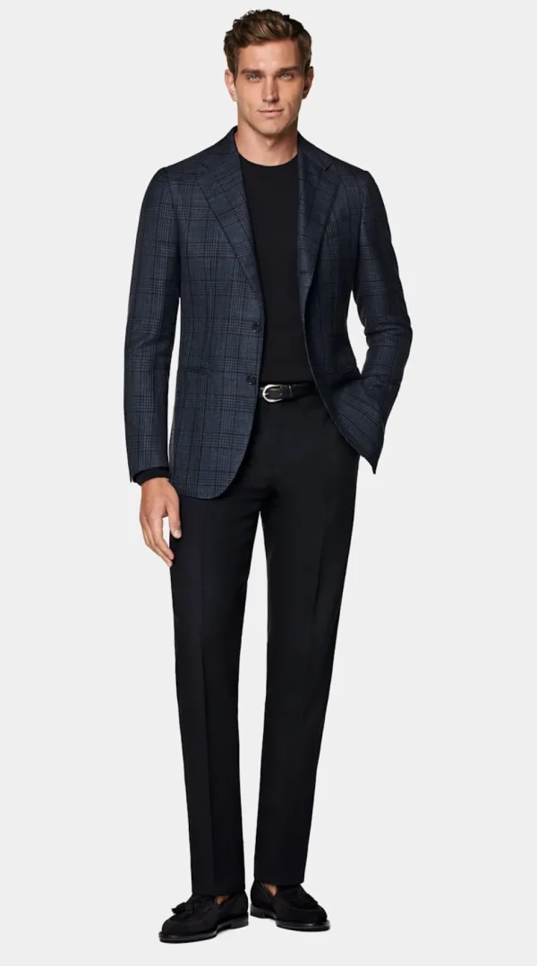 Suitsupply Mariage Chic Décontracté | Blazers*Blazer Havana coupe Tailored bleu marine à carreaux