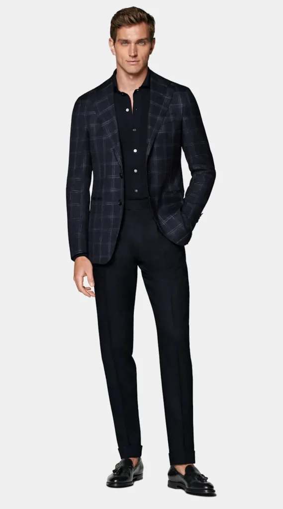 Suitsupply Mariage Chic Décontracté | Blazers*Blazer Havana coupe Tailored bleu marine à carreaux