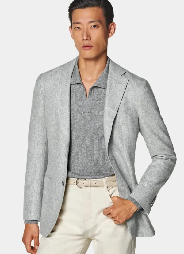 Suitsupply Blazers*Blazer Havana coupe Tailored gris clair