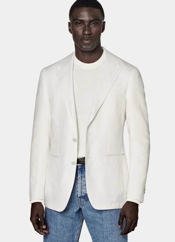 Suitsupply Blazers*Blazer Havana coupe Tailored blanc cassé