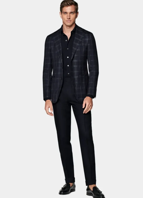 Suitsupply Mariage Chic Décontracté | Blazers*Blazer Havana coupe Tailored bleu marine à carreaux