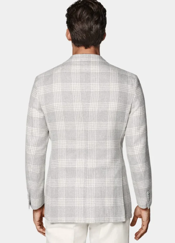 Suitsupply Blazers*Blazer Havana coupe Tailored gris clair à carreaux