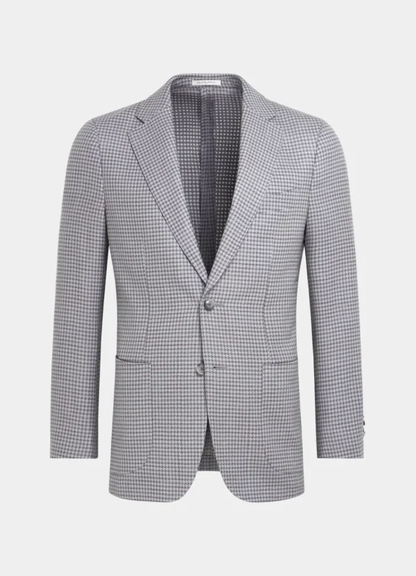 Suitsupply Blazers*Blazer Havana coupe Tailored violet pied-de-poule