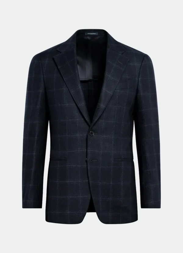 Suitsupply Mariage Chic Décontracté | Blazers*Blazer Havana coupe Tailored bleu marine à carreaux