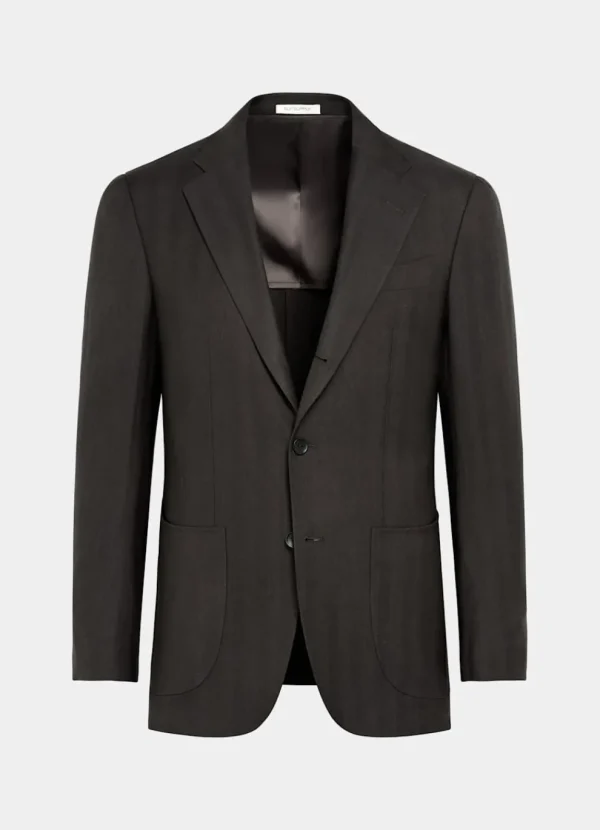 Suitsupply Mariage Chic Décontracté | Blazers*Blazer Havana coupe Tailored marron foncé à chevrons