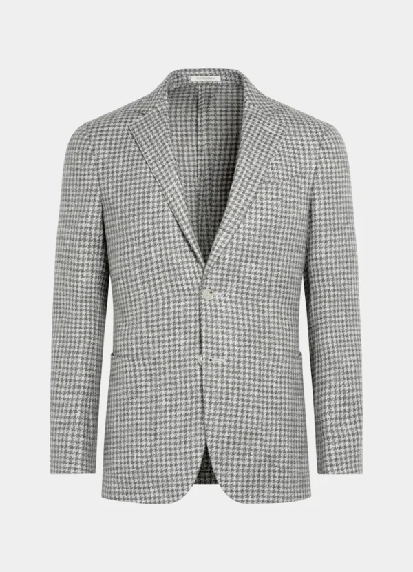 Suitsupply Blazers*Blazer Havana coupe Tailored gris foncé pied-de-poule