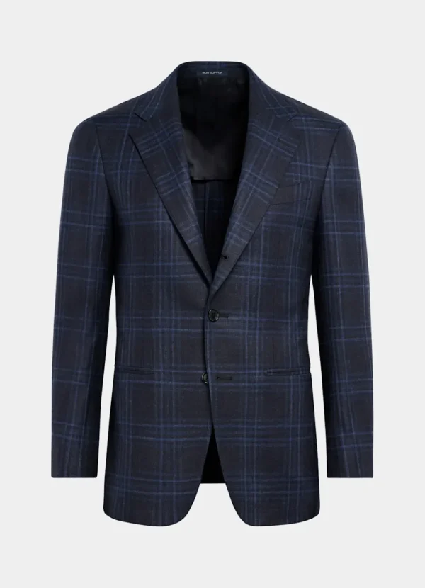 Suitsupply Blazers*Blazer Havana coupe Tailored bleu marine à carreaux