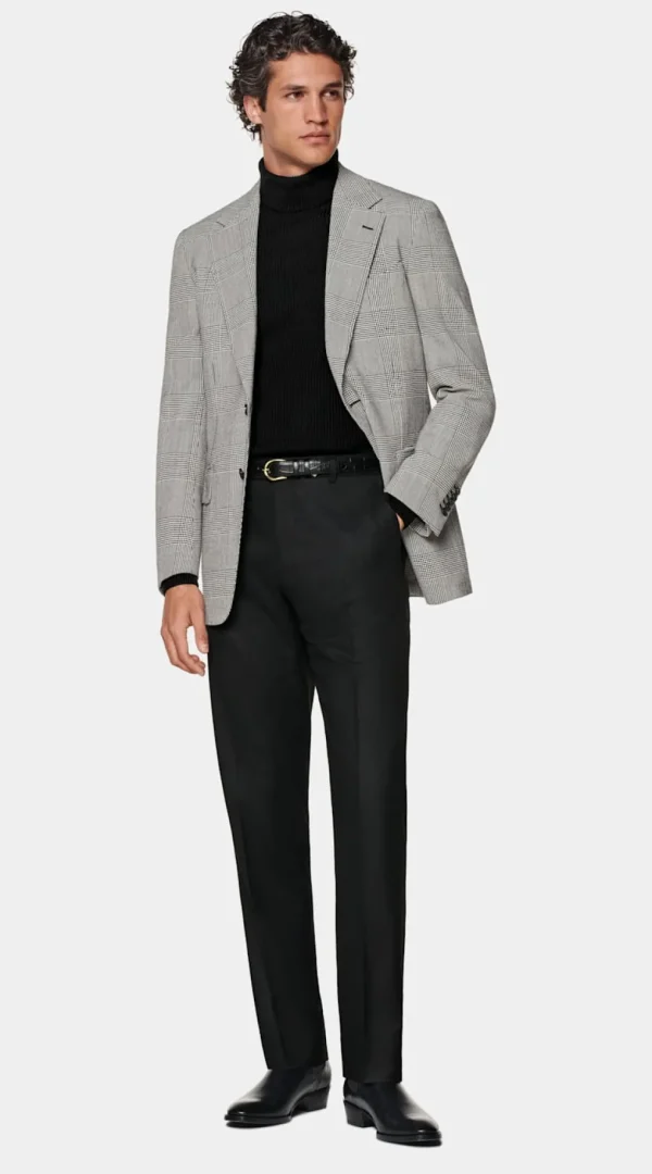 Suitsupply Blazers*Blazer Milano coupe Tailored noir à carreaux