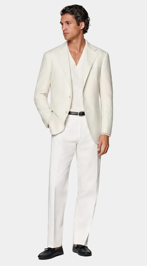 Suitsupply Blazers*Blazer Roma coupe Relaxed blanc cassé