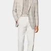 Suitsupply Mariage Chic Décontracté*Blazer Roma coupe Relaxed taupe clair à carreaux