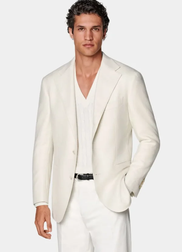 Suitsupply Blazers*Blazer Roma coupe Relaxed blanc cassé