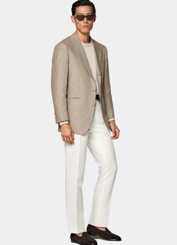 Suitsupply Blazers*Blazer Roma coupe Relaxed marron moyen pied-de-poule