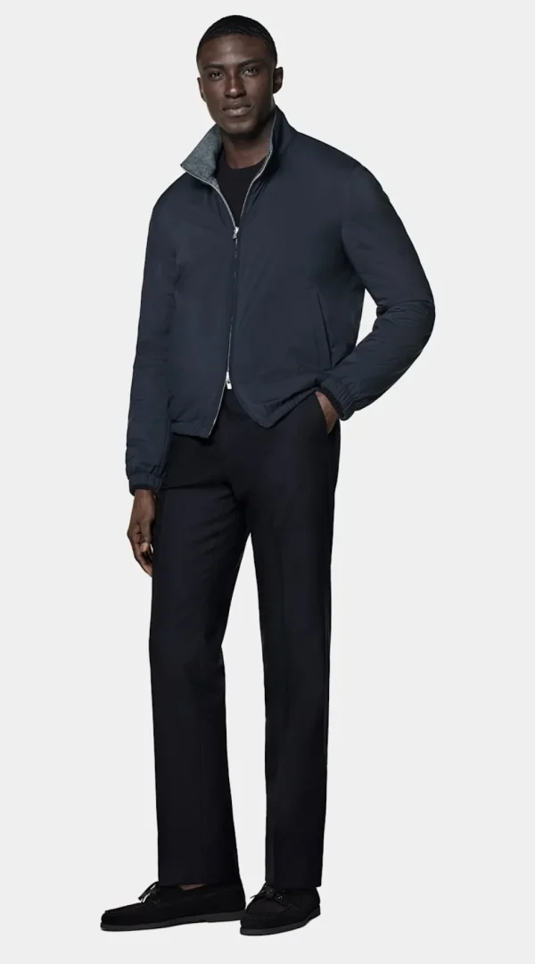 Suitsupply Bombers*Bomber réversible bleu marine