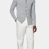 Suitsupply Chemises En Maille | Cardigans*Cardigan col polo à manches longues gris