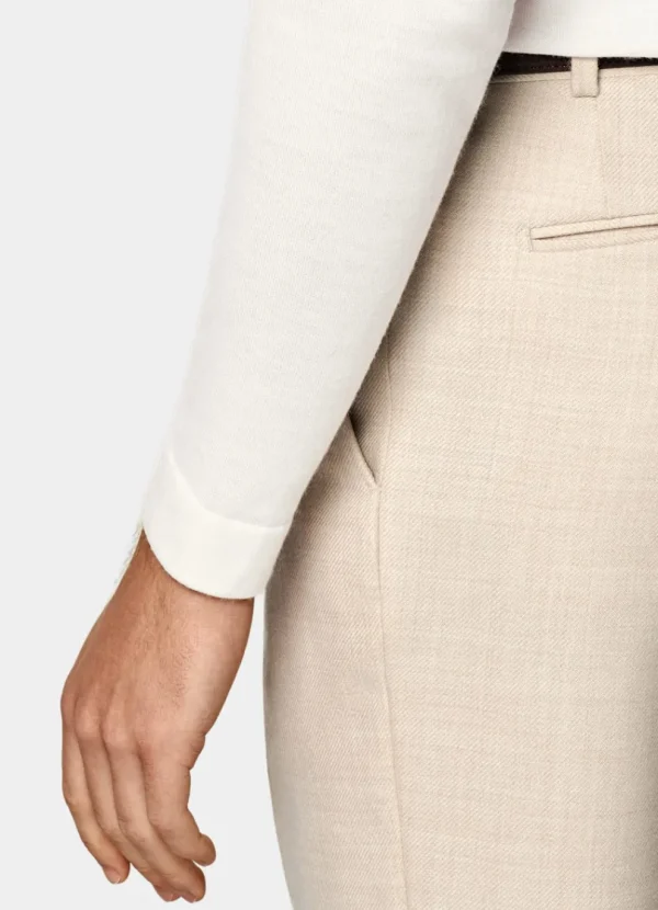 Suitsupply Chemises En Maille | Cardigans*Cardigan col polo à manches longues Merino blanc cassé