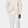 Suitsupply Cardigans*Cardigan oversize Merino blanc cassé