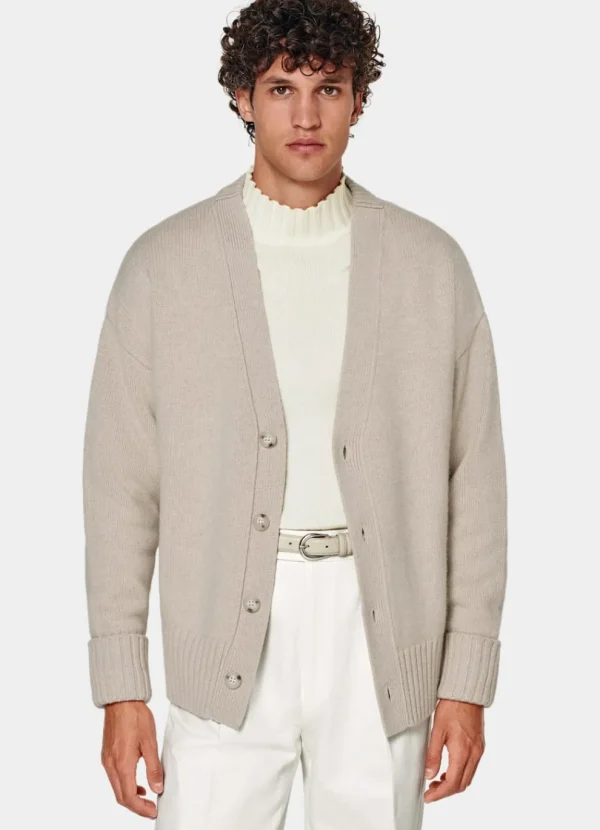 Suitsupply Cardigans*Cardigan oversize Merino sable