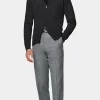 Suitsupply Pulls Zippés*Cardigan zippé Merino gris foncé