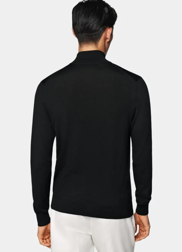 Suitsupply Pulls Zippés*Cardigan zippé Merino noir