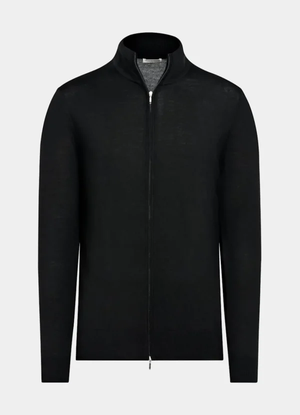 Suitsupply Pulls Zippés*Cardigan zippé Merino noir