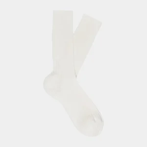 Suitsupply Chaussettes*Chaussettes classiques côtelées blanc cassé