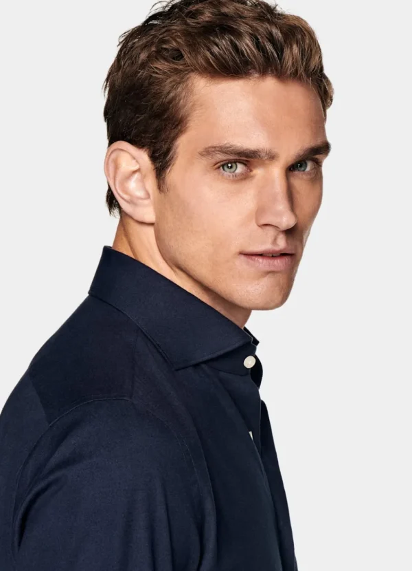 Suitsupply Chemises Décontractées*Chemise coupe ajustée bleu marine