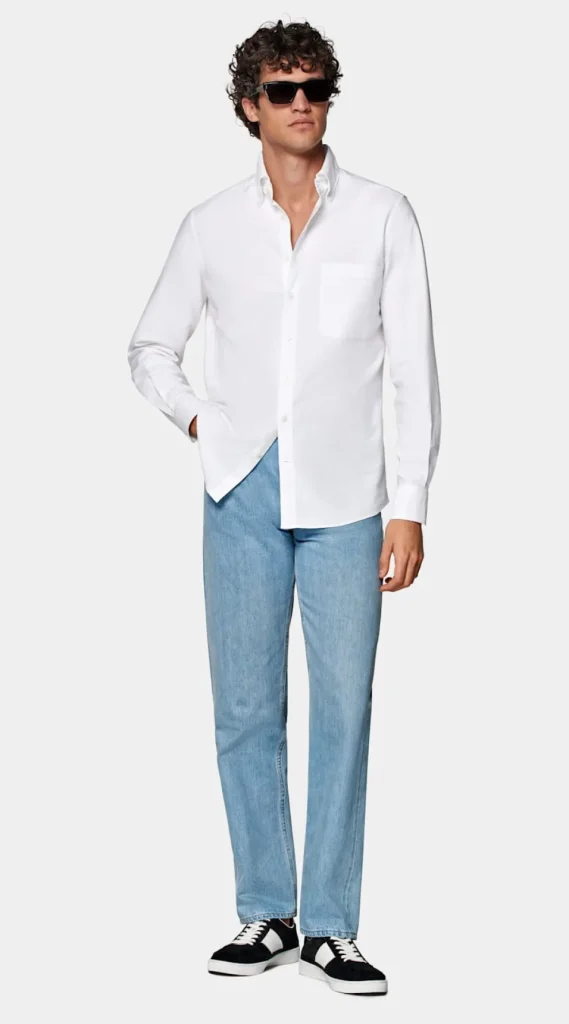 Suitsupply Chemises Décontractées*Chemise coupe ajustée en oxford blanche