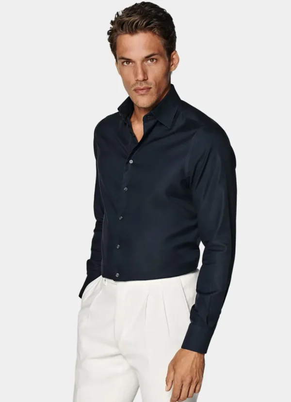 Suitsupply Chemises Traveller | Chemises Classiques*Chemise coupe ajustée en oxford royal bleu marine