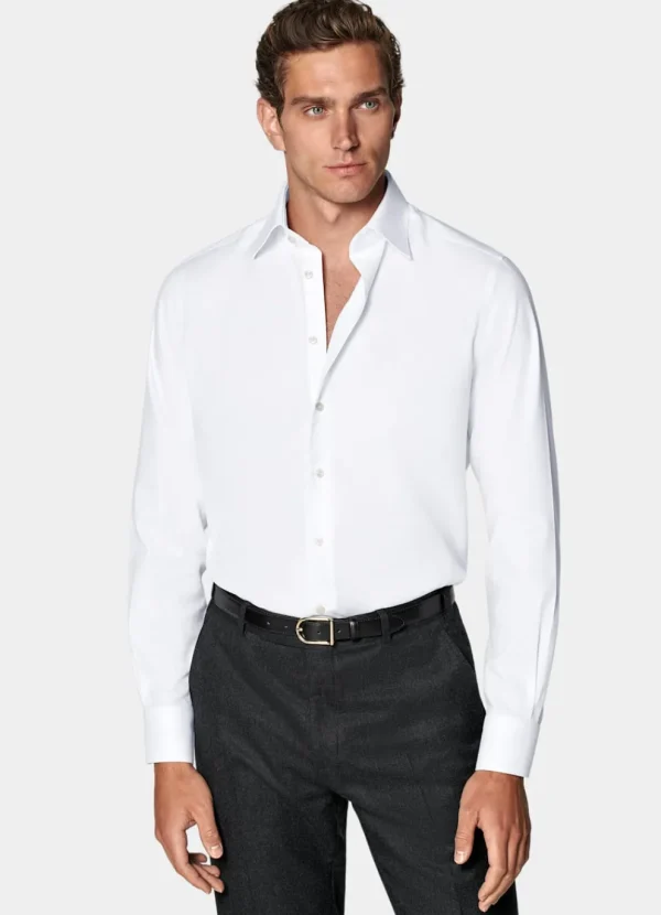 Suitsupply Chemises Traveller | Chemises Classiques*Chemise coupe ajustée en oxford royal blanche