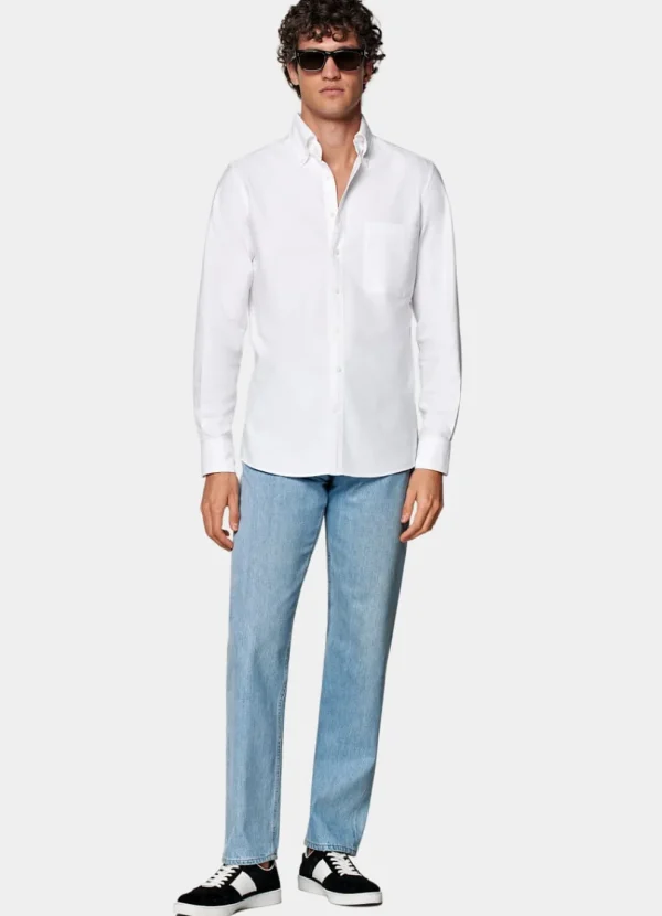 Suitsupply Chemises Décontractées*Chemise coupe ajustée en oxford blanche