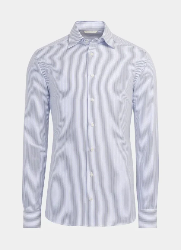 Suitsupply Chemises Traveller | Chemises Classiques*Chemise coupe ajustée en Royal Oxford bleu marine à rayures