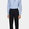 Suitsupply Chemises Traveller | Chemises Classiques*Chemise coupe ajustée en twill bleu clair à carreaux