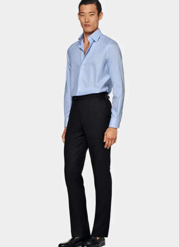 Suitsupply Chemises Traveller | Chemises Classiques*Chemise coupe ajustée en twill bleu clair à carreaux