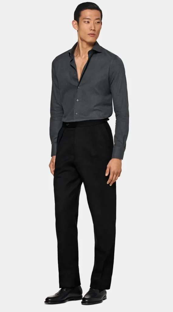 Suitsupply Chemises Décontractées*Chemise coupe ajustée gris foncé