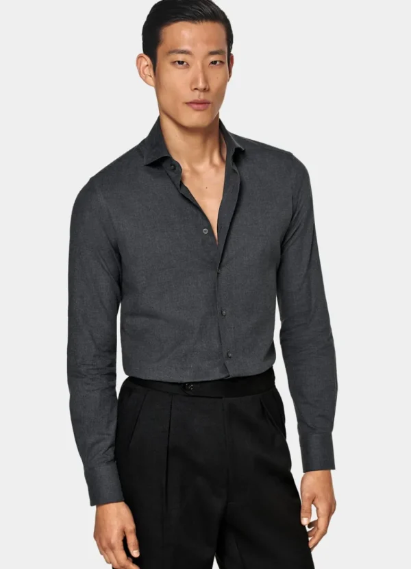 Suitsupply Chemises Décontractées*Chemise coupe ajustée gris foncé