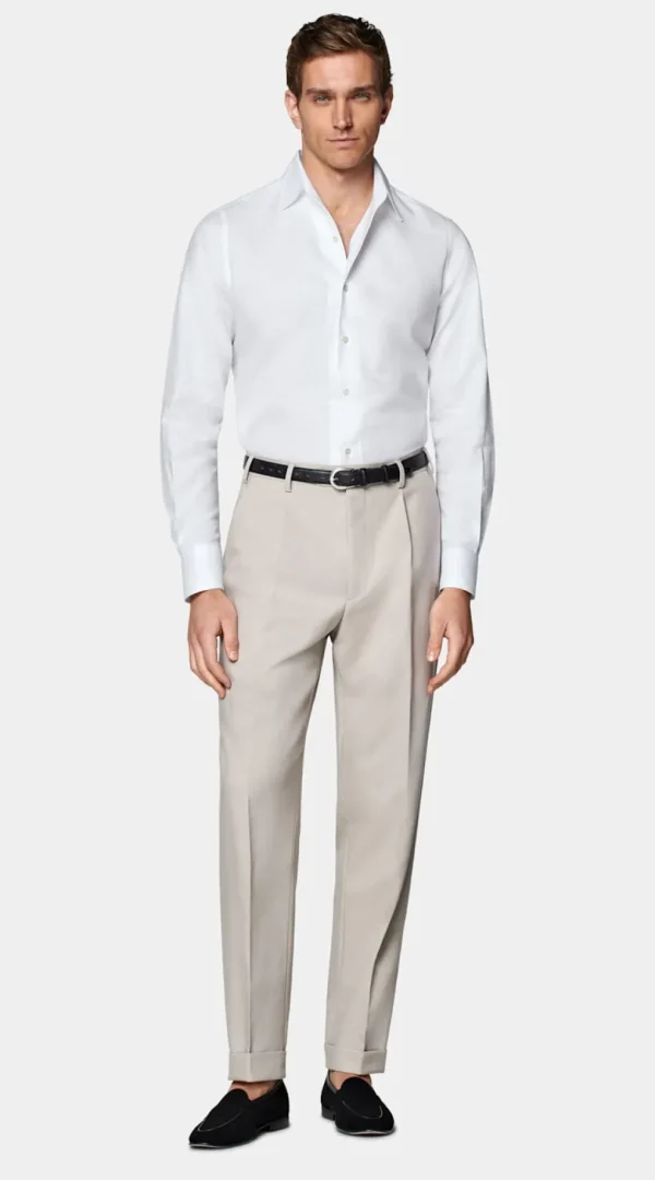 Suitsupply Chemises Classiques*Chemise coupe Slim à col classique d'une seule pièce blanche