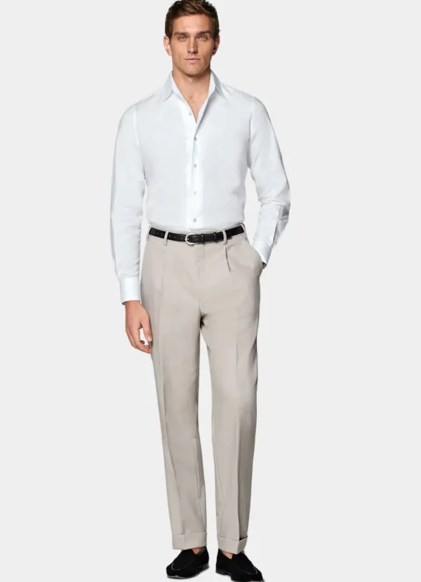 Suitsupply Chemises Classiques*Chemise coupe Slim à col classique d'une seule pièce blanche