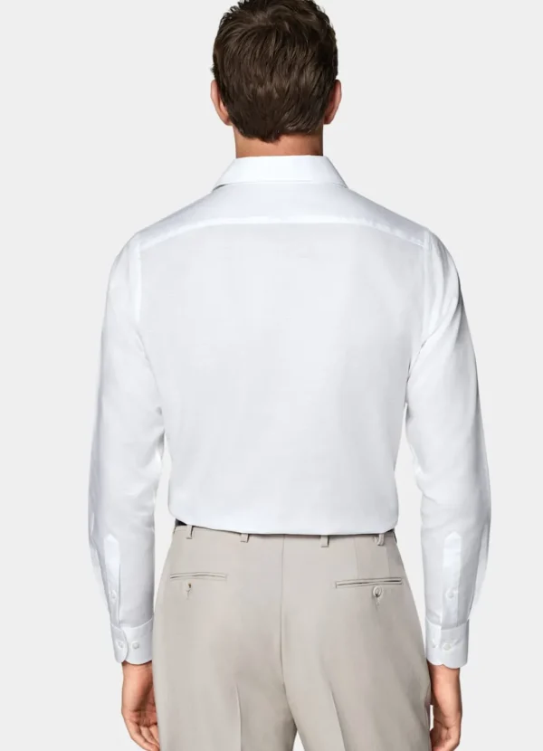 Suitsupply Chemises Classiques*Chemise coupe Slim à col classique d'une seule pièce blanche