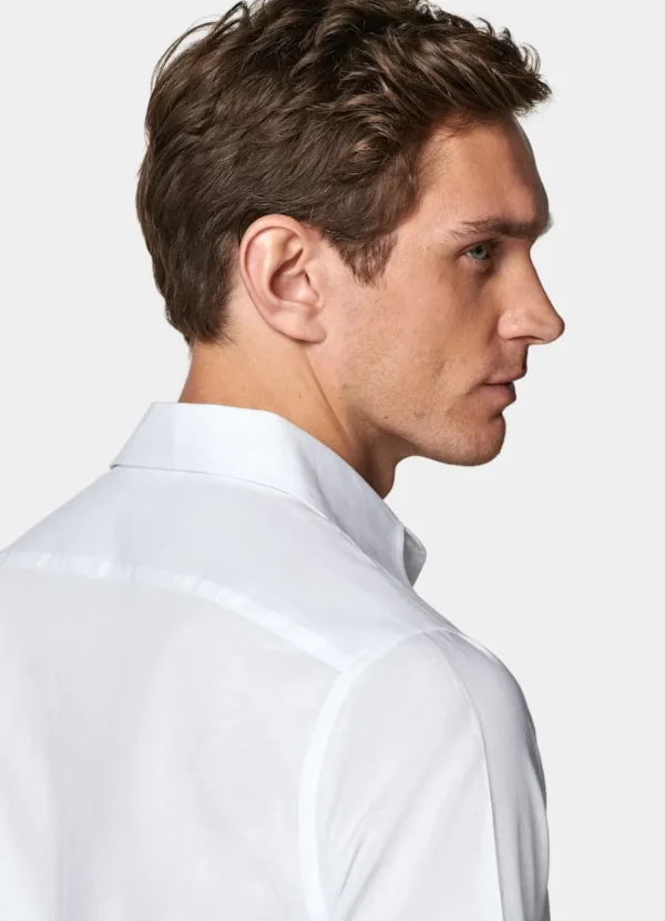 Suitsupply Chemises Classiques*Chemise coupe Slim à col classique d'une seule pièce blanche