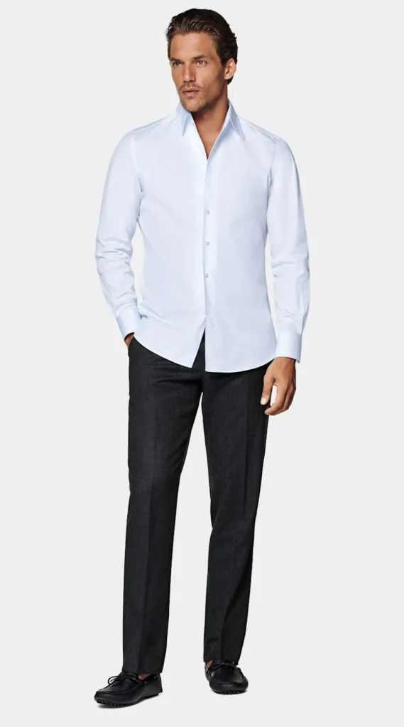 Suitsupply Chemises Classiques*Chemise coupe Tailored à col classique d'une seule pièce bleu clair