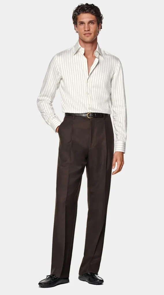 Suitsupply Chemises Classiques*Chemise coupe Tailored à col en pointe blanche à rayures