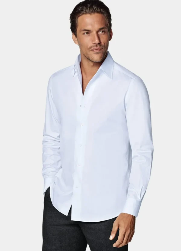 Suitsupply Chemises Classiques*Chemise coupe Tailored à col classique d'une seule pièce bleu clair