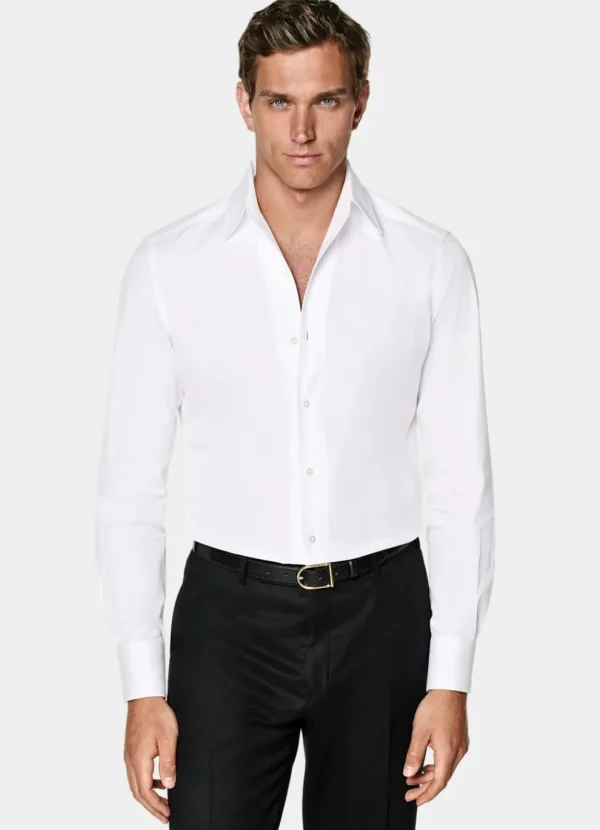 Suitsupply Chemises Classiques*Chemise coupe Tailored à col classique d'une seule pièce blanche