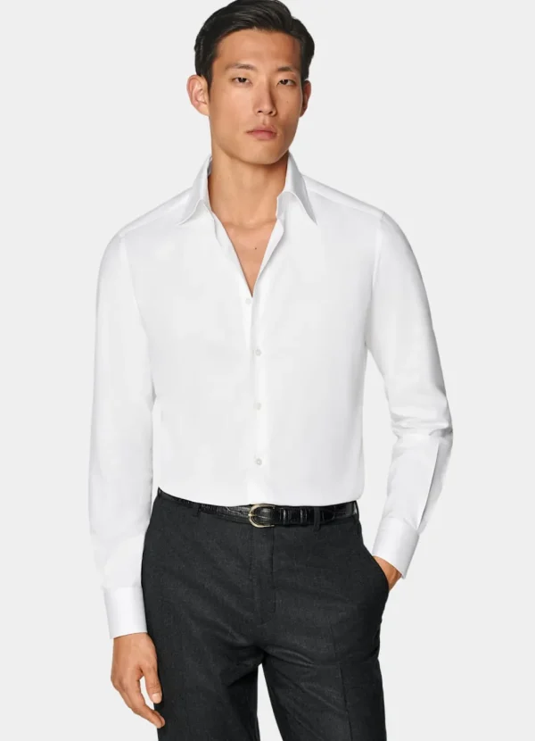 Suitsupply Chemises Classiques*Chemise coupe Tailored à col en pointe blanche