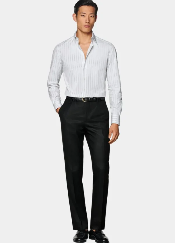 Suitsupply Chemises Classiques*Chemise coupe Tailored à col en pointe blanche à rayures