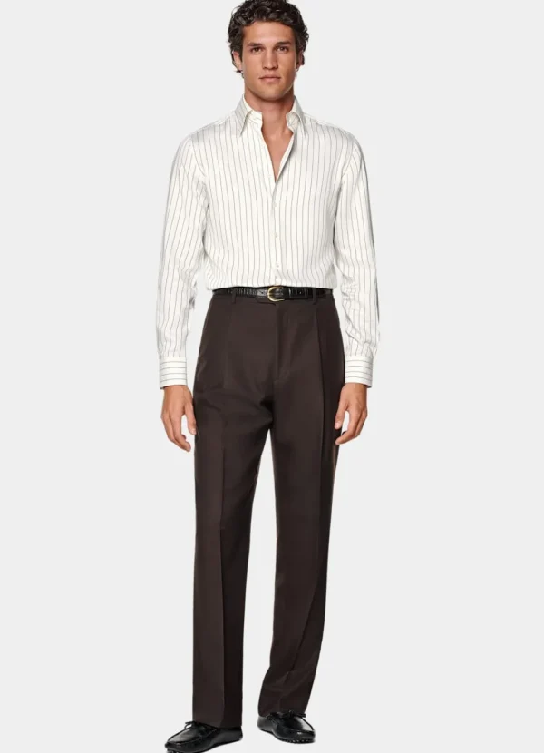 Suitsupply Chemises Classiques*Chemise coupe Tailored à col en pointe blanche à rayures