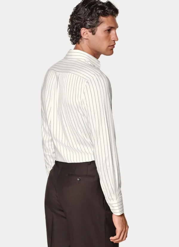 Suitsupply Chemises Classiques*Chemise coupe Tailored à col en pointe blanche à rayures