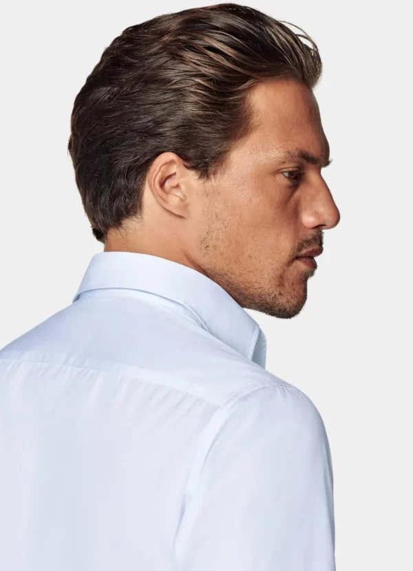 Suitsupply Chemises Classiques*Chemise coupe Tailored à col classique d'une seule pièce bleu clair